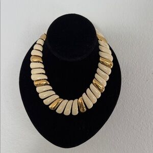 Vintage Gold and Cream Monet  Necklace